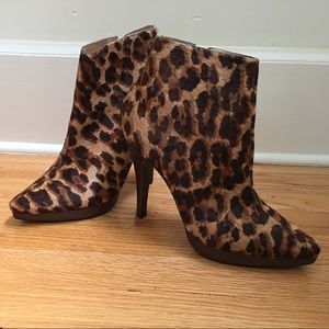 Steve Madden Leather Calf Hair Animal Print Boots